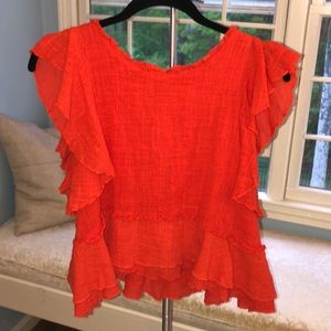 Maeve red orange top
